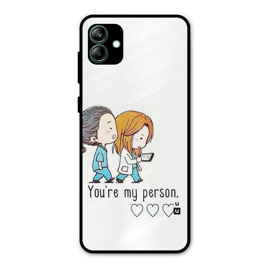 Two Friends In Coat Metal Back Case for Galaxy A04