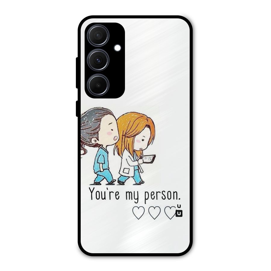 Two Friends In Coat Metal Back Case for Galaxy A35
