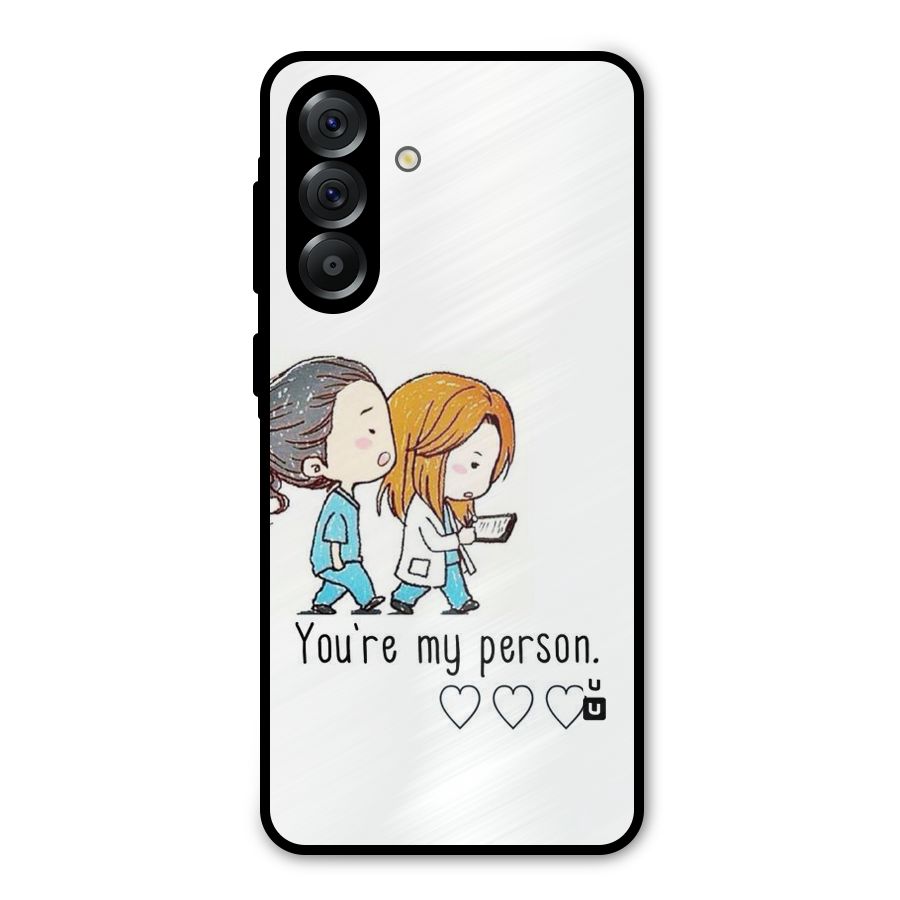 Two Friends In Coat Metal Back Case for Galaxy A36