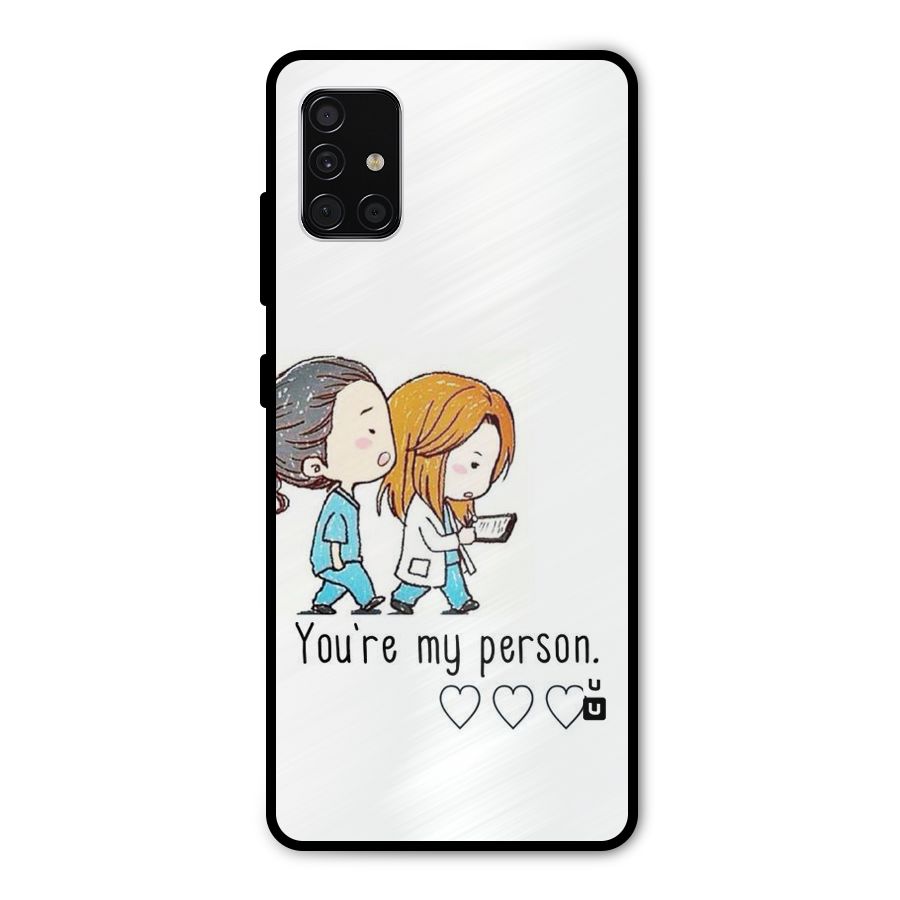 Two Friends In Coat Metal Back Case for Galaxy A51