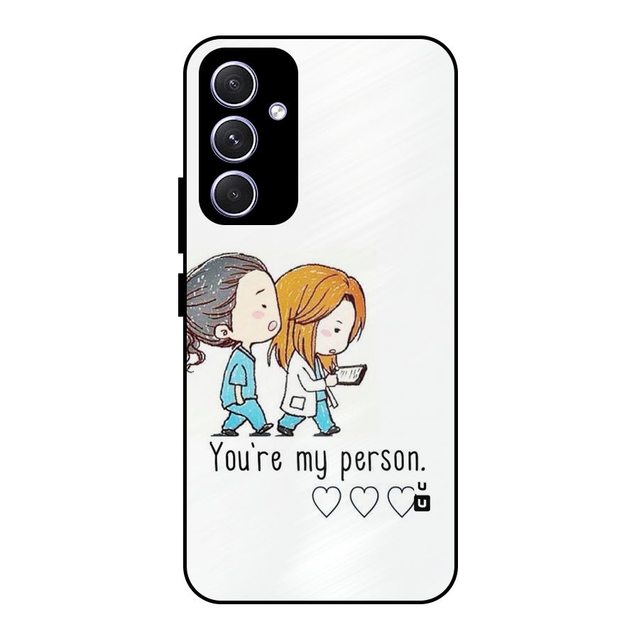 Two Friends In Coat Metal Back Case for Galaxy A54