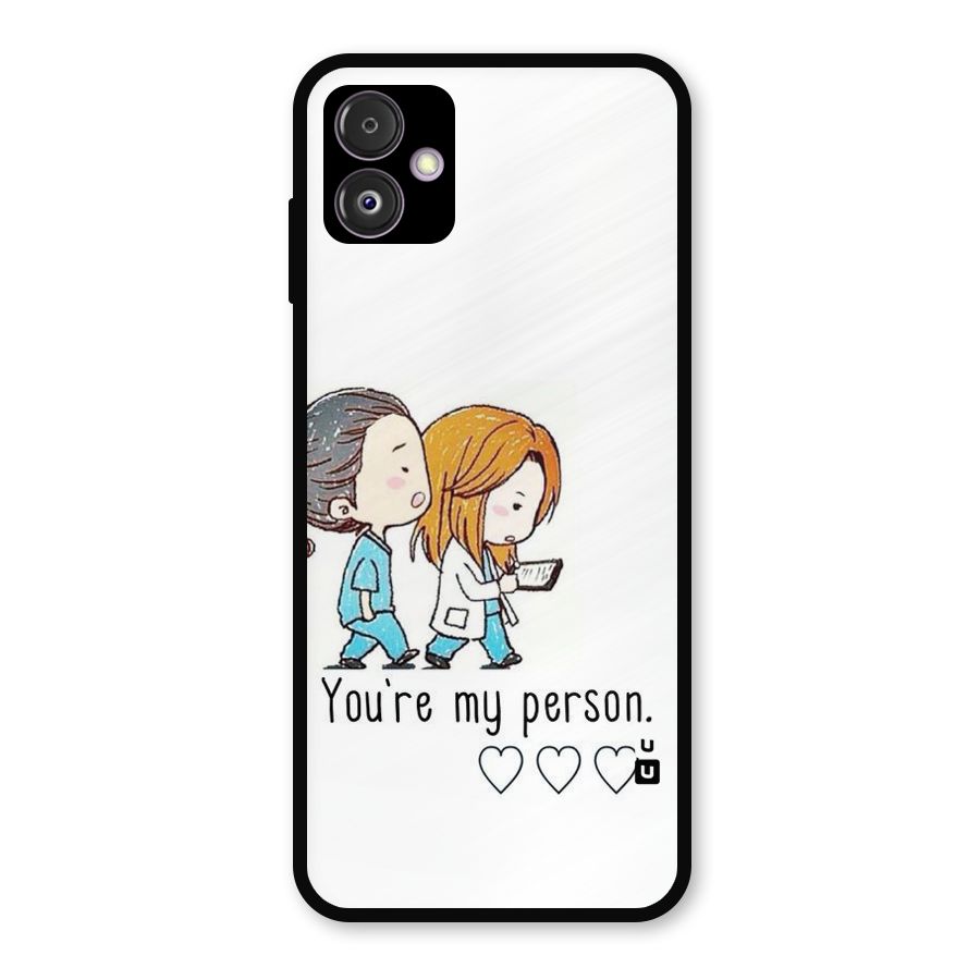Two Friends In Coat Metal Back Case for Galaxy F14