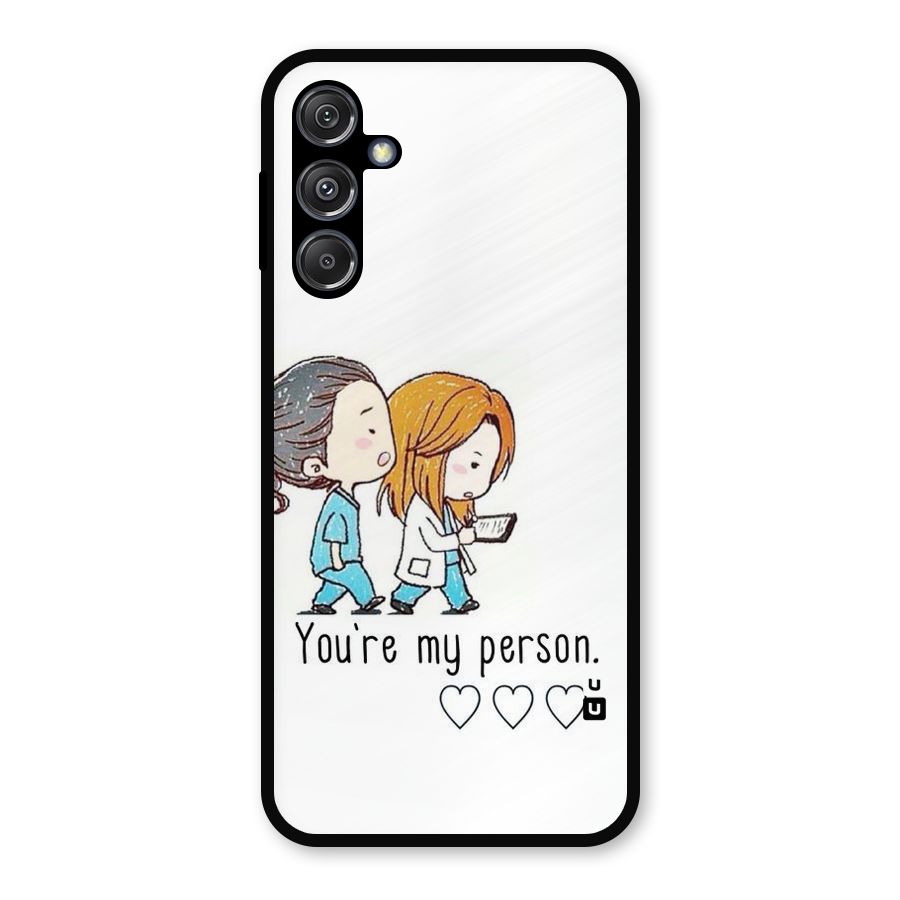 Two Friends In Coat Metal Back Case for Galaxy M34 5G