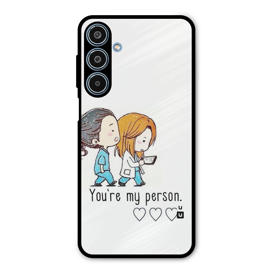 Two Friends In Coat Metal Back Case for Galaxy M35