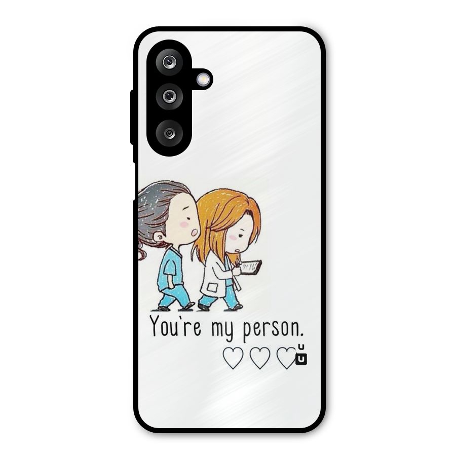 Two Friends In Coat Metal Back Case for Galaxy M36