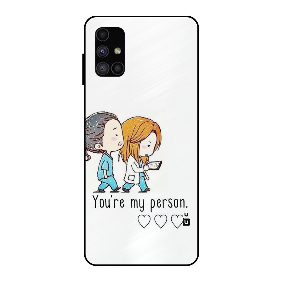 Two Friends In Coat Metal Back Case for Galaxy M51