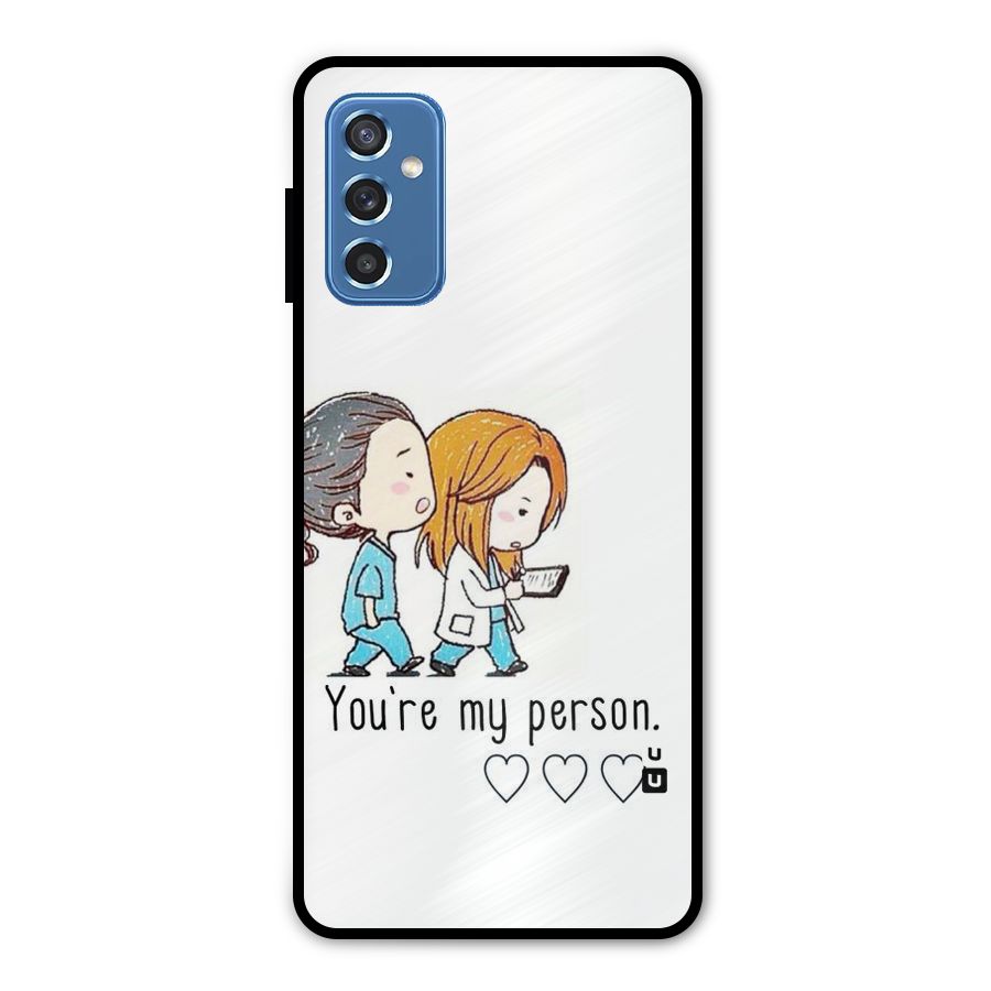 Two Friends In Coat Metal Back Case for Galaxy M52 5G