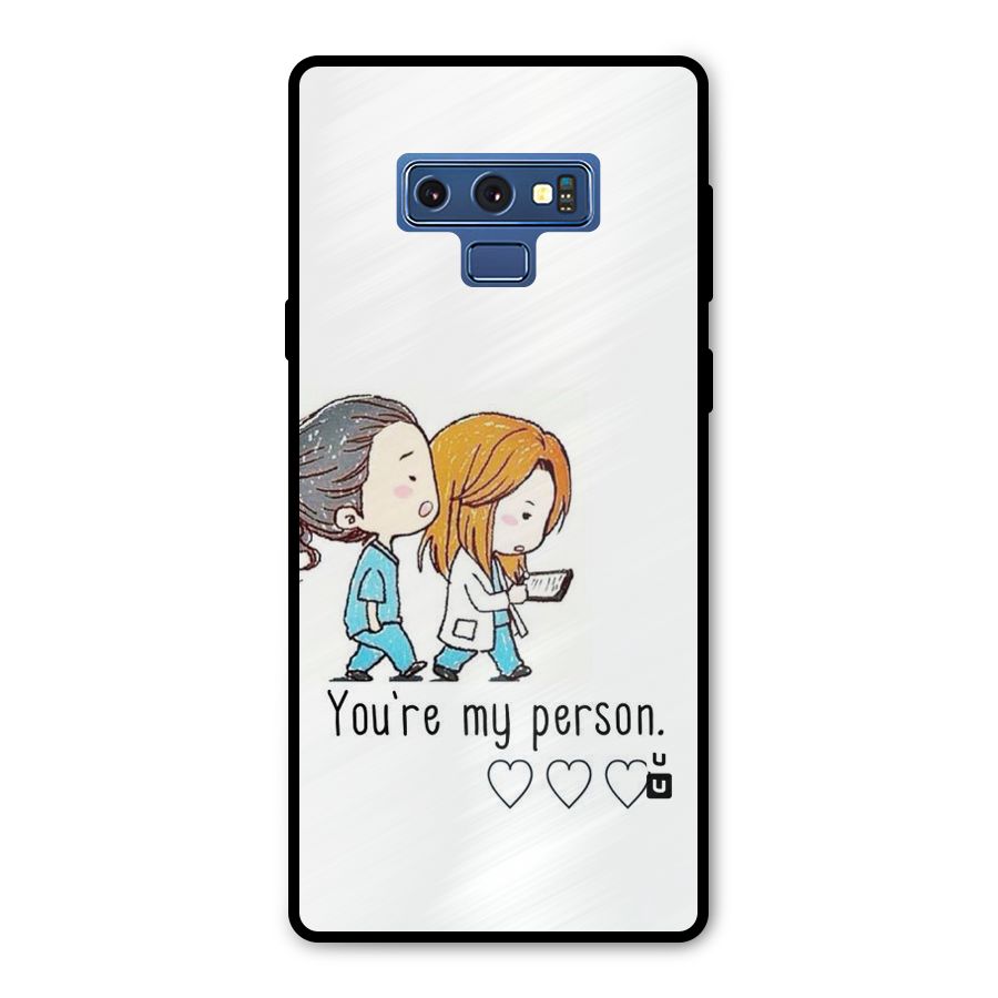 Two Friends In Coat Metal Back Case for Galaxy Note 9