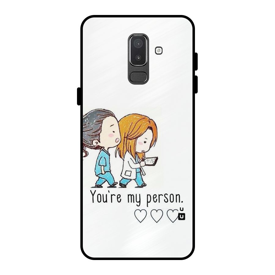 Two Friends In Coat Metal Back Case for Galaxy On8 (2018)