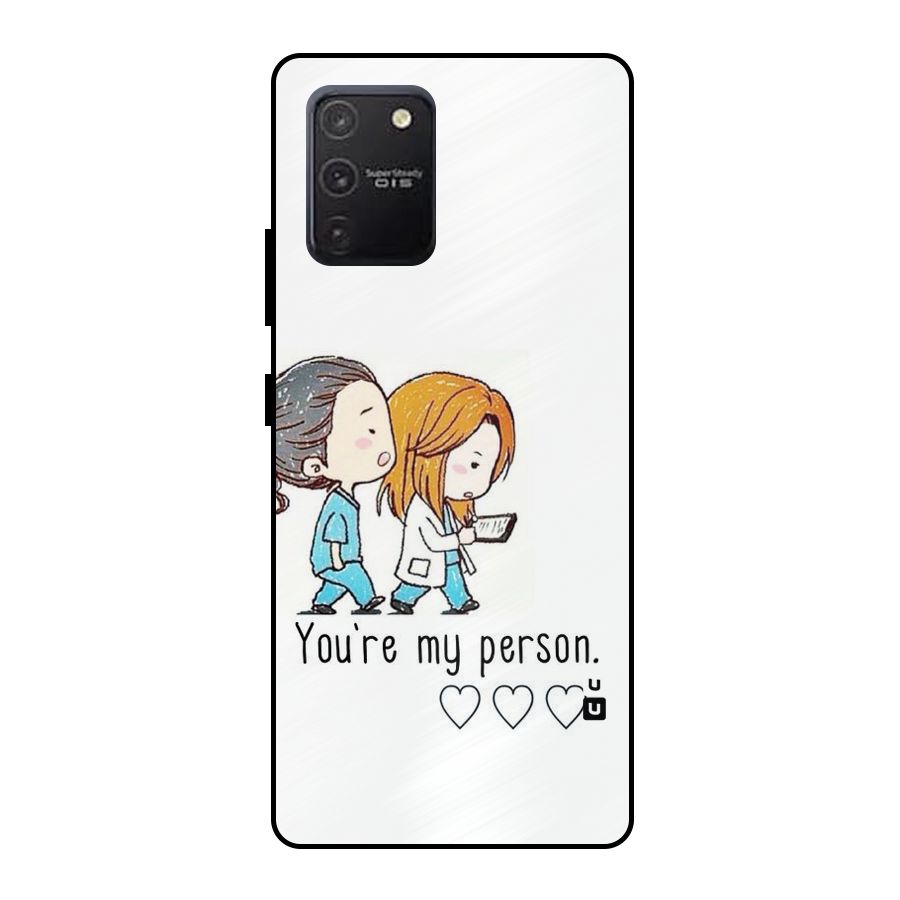 Two Friends In Coat Metal Back Case for Galaxy S10 Lite