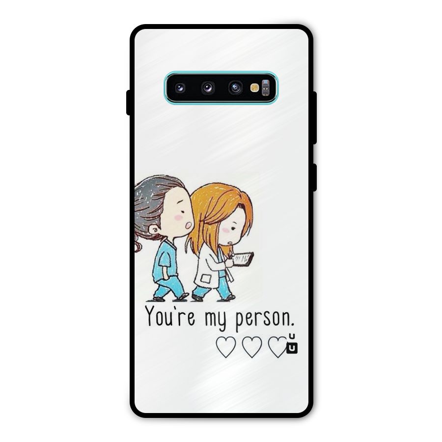 Two Friends In Coat Metal Back Case for Galaxy S10 Plus