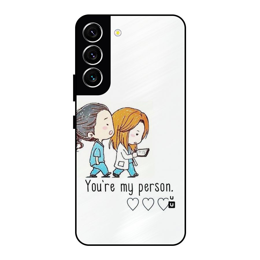 Two Friends In Coat Metal Back Case for Galaxy S22 5G