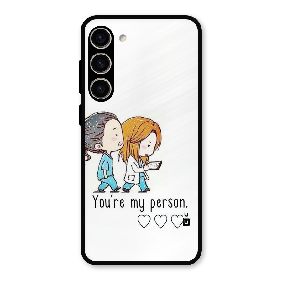 Two Friends In Coat Metal Back Case for Galaxy S23 Plus