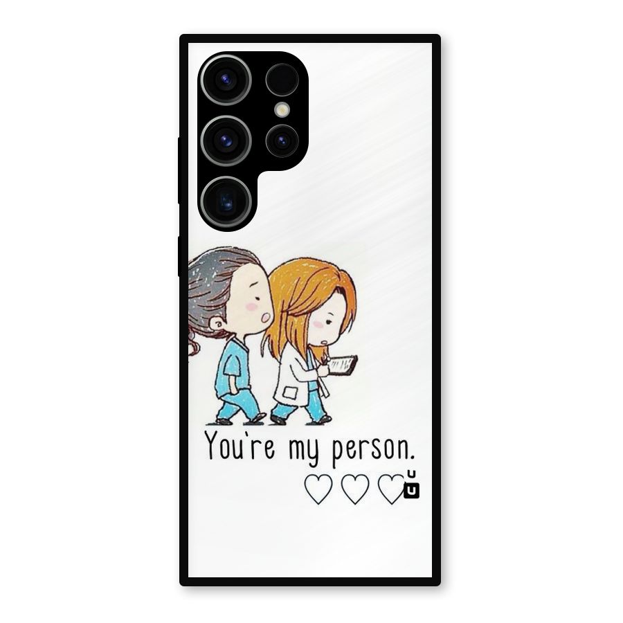 Two Friends In Coat Metal Back Case for Galaxy S23 Ultra