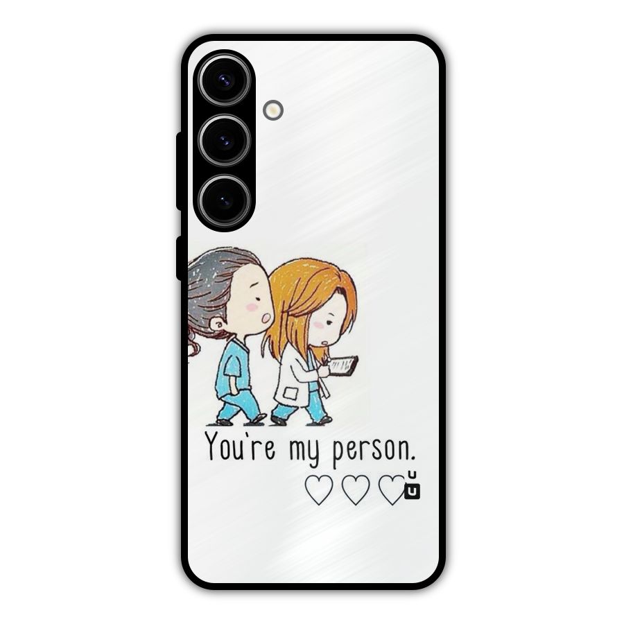 Two Friends In Coat Metal Back Case for Galaxy S24 Plus