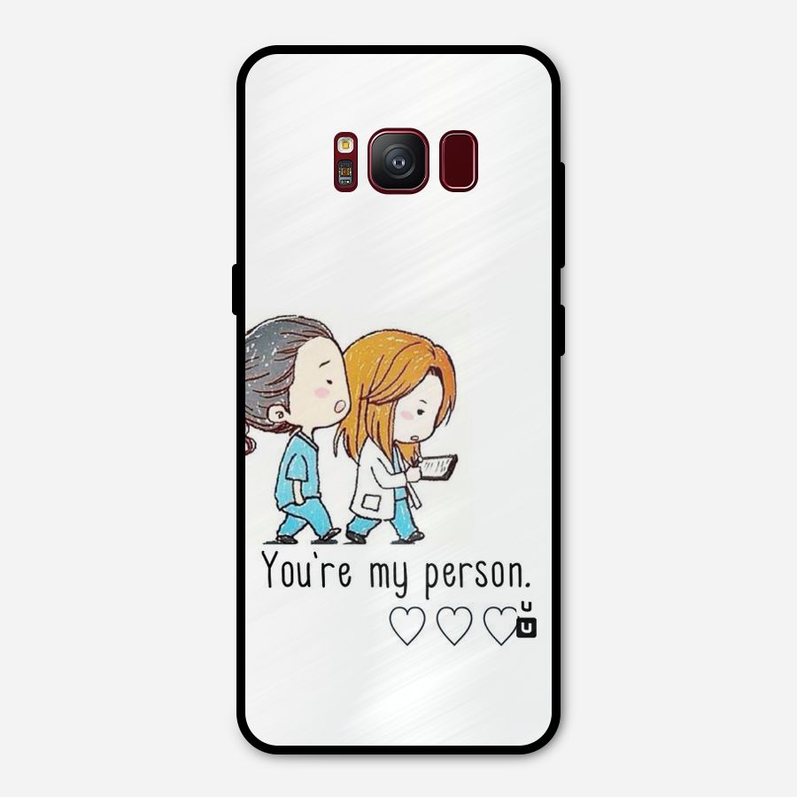 Two Friends In Coat Metal Back Case for Galaxy S8