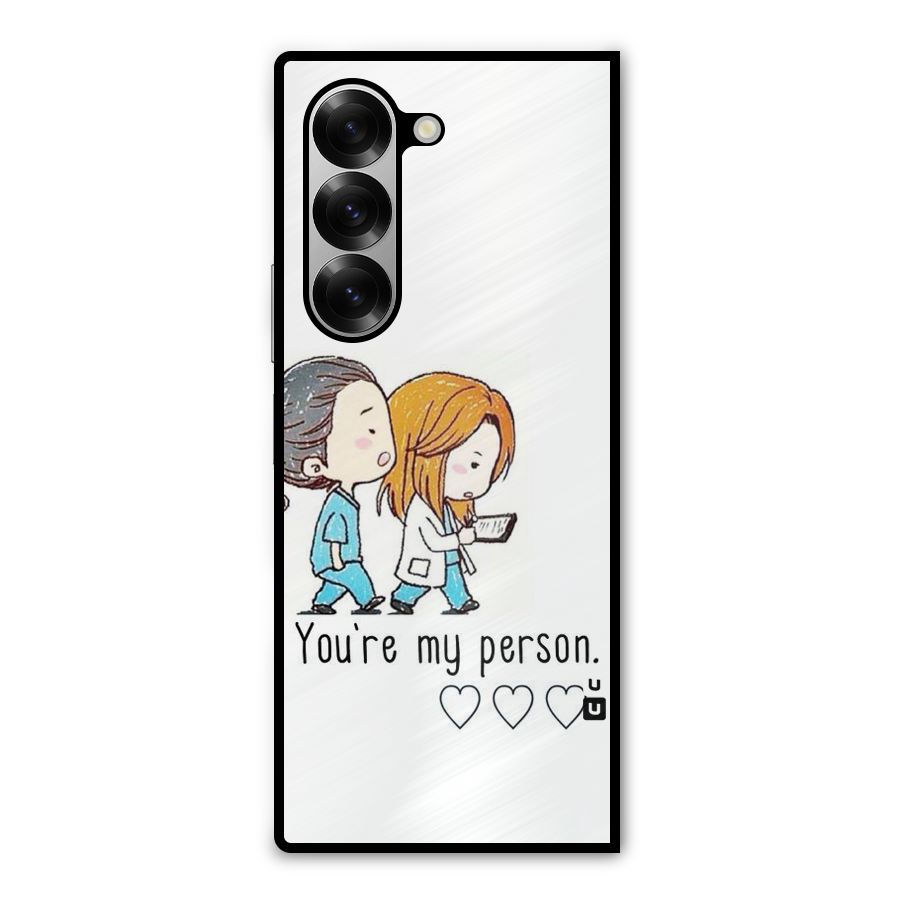 Two Friends In Coat Metal Back Case for Galaxy Z Fold6