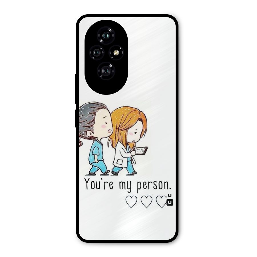 Two Friends In Coat Metal Back Case for Honor 200