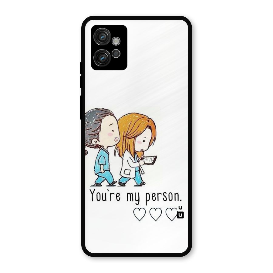 Two Friends In Coat Metal Back Case for Moto G32