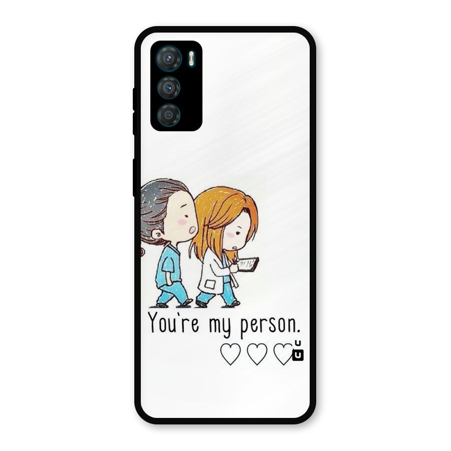 Two Friends In Coat Metal Back Case for Moto G42