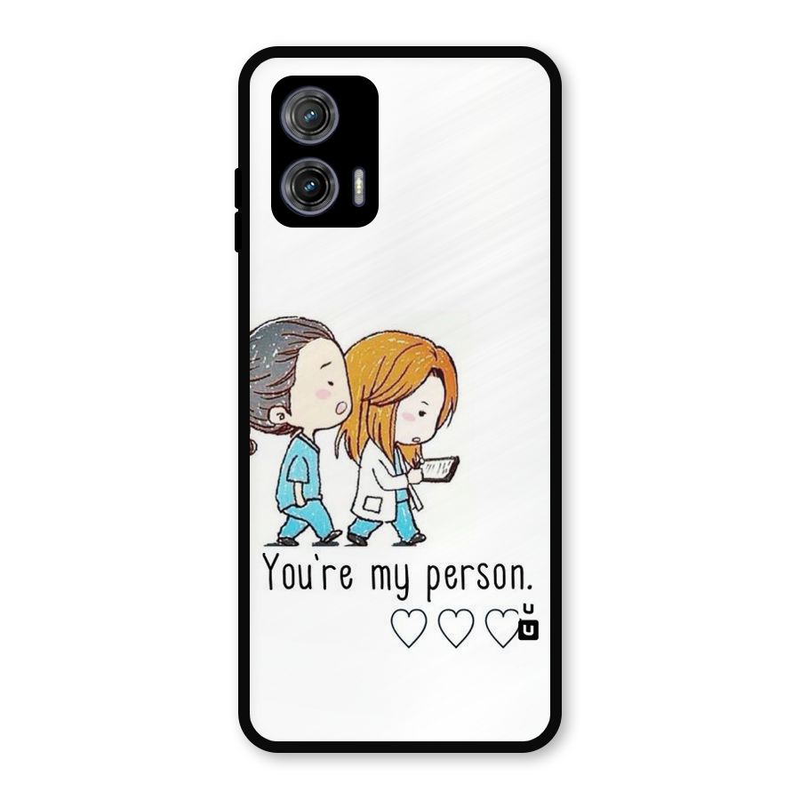 Two Friends In Coat Metal Back Case for Moto G73