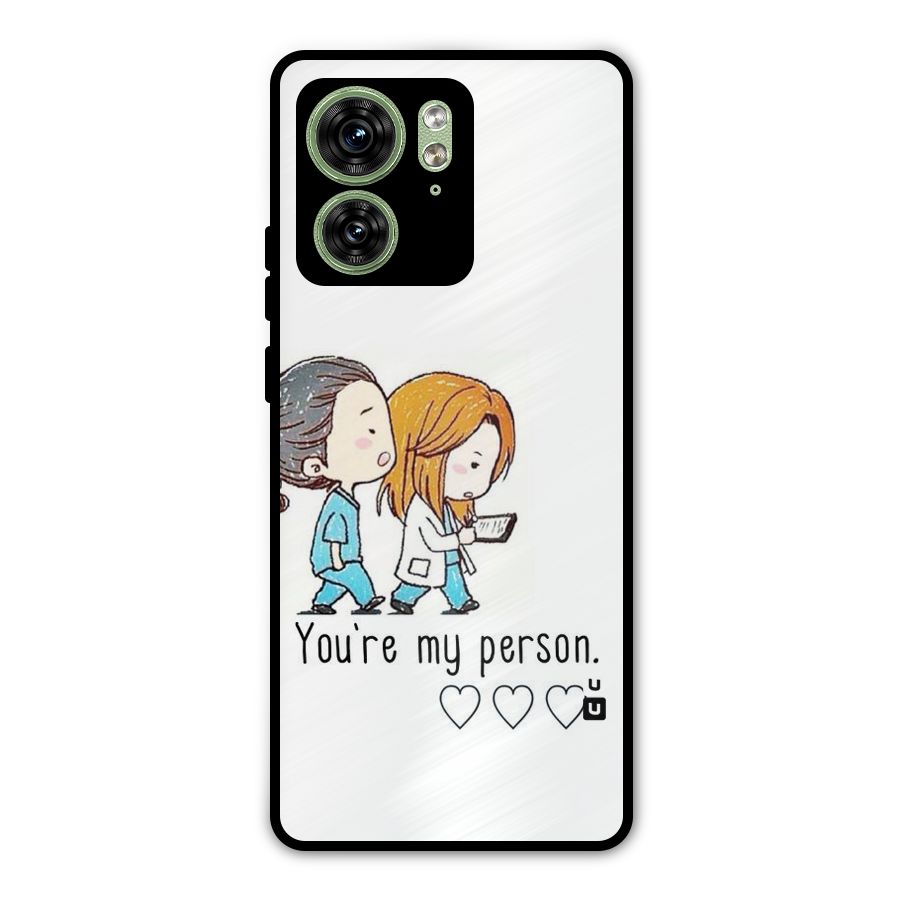 Two Friends In Coat Metal Back Case for Motorola Edge 40 5G