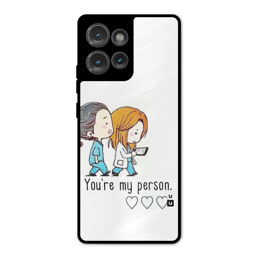 Two Friends In Coat Metal Back Case for Motorola Edge 50