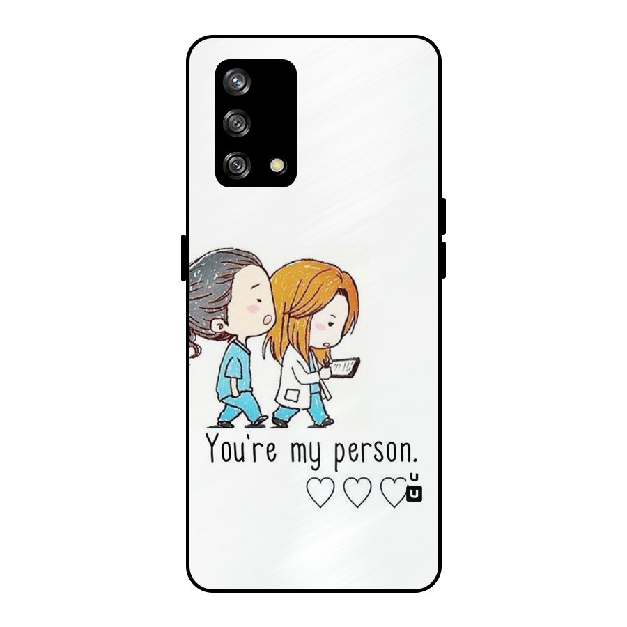 Two Friends In Coat Metal Back Case for Oppo F19