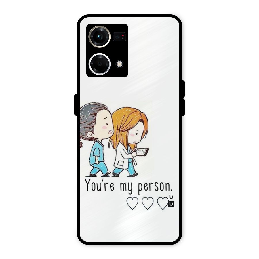 Two Friends In Coat Metal Back Case for Oppo F21 Pro 4G