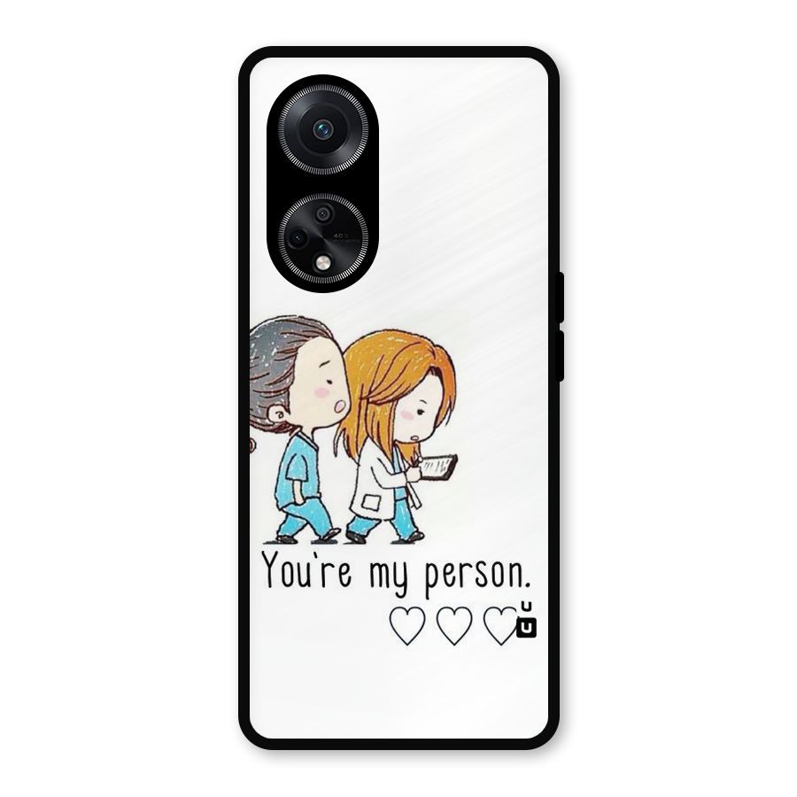 Two Friends In Coat Metal Back Case for Oppo F23