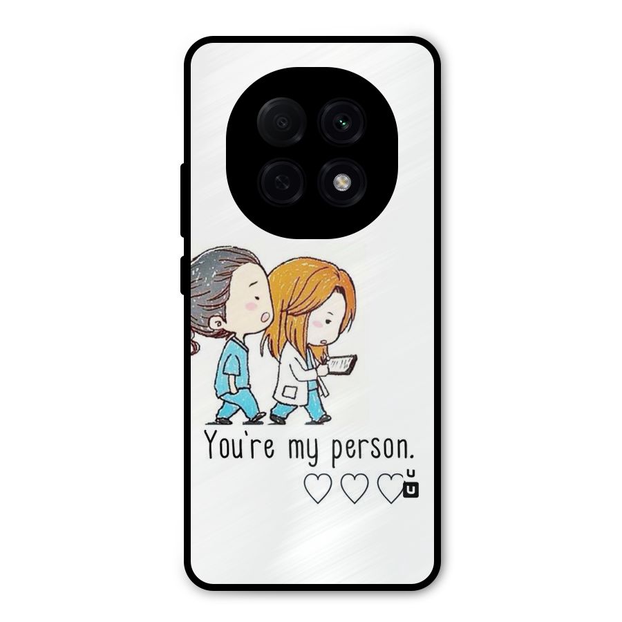 Two Friends In Coat Metal Back Case for Oppo F29 Pro
