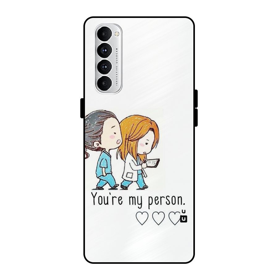 Two Friends In Coat Metal Back Case for Oppo Reno4 Pro