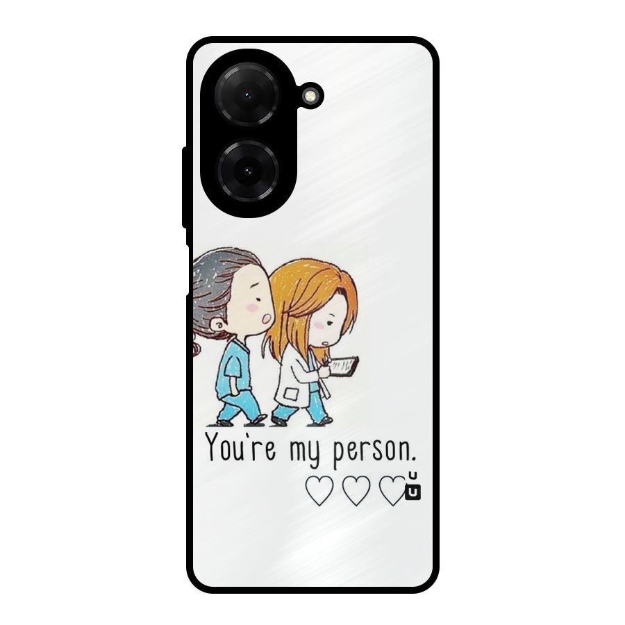 Two Friends In Coat Metal Back Case for Poco C71