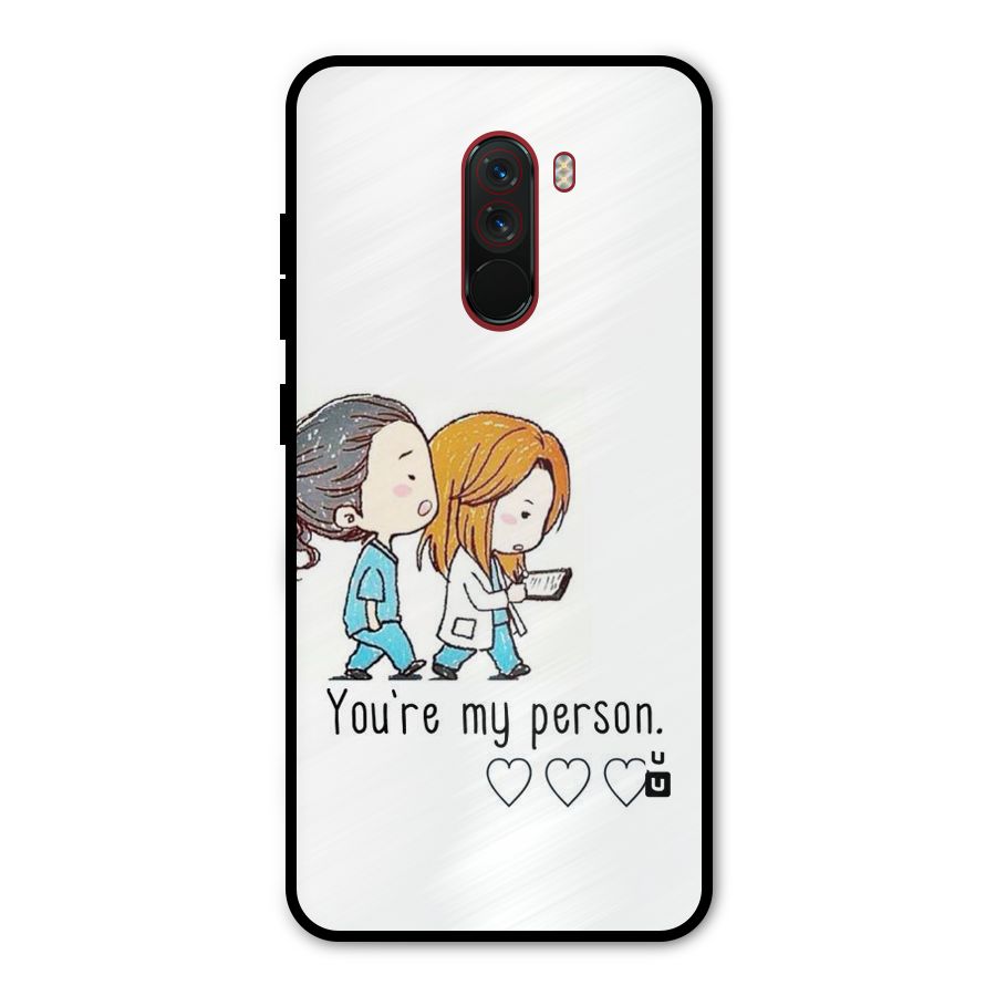 Two Friends In Coat Metal Back Case for Poco F1