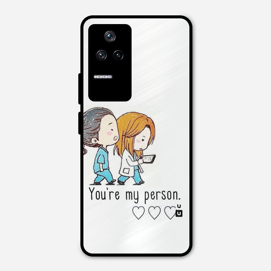Two Friends In Coat Metal Back Case for Poco F4 5G
