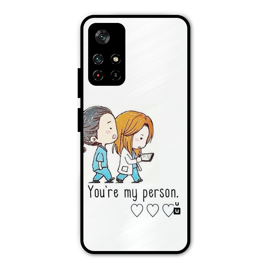 Two Friends In Coat Metal Back Case for Poco M4 Pro 5G