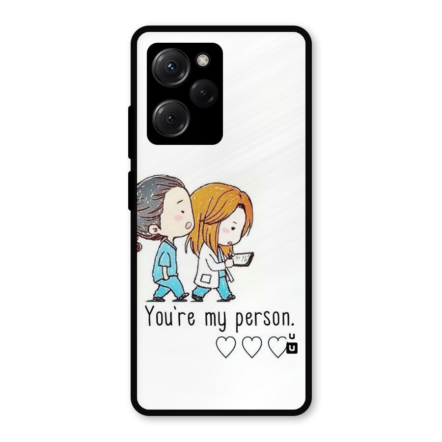 Two Friends In Coat Metal Back Case for Poco X5 Pro