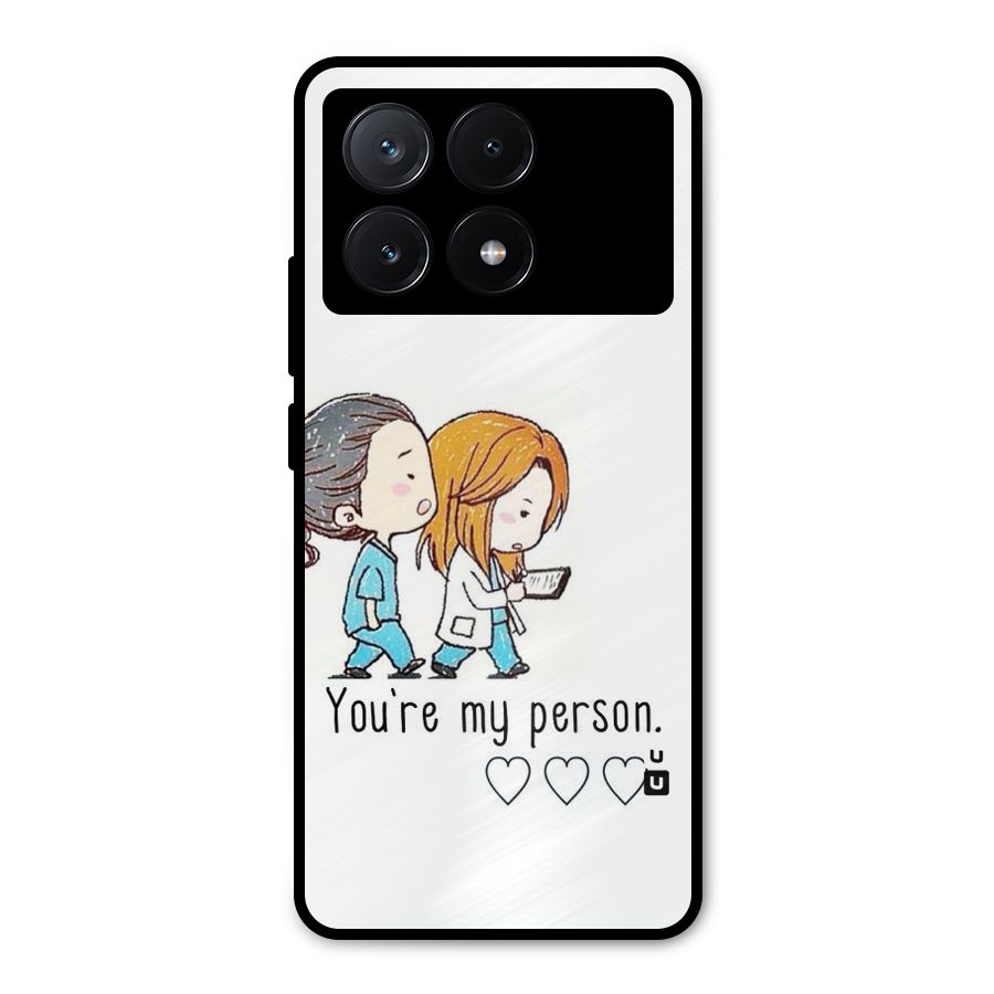 Two Friends In Coat Metal Back Case for Poco X6 Pro
