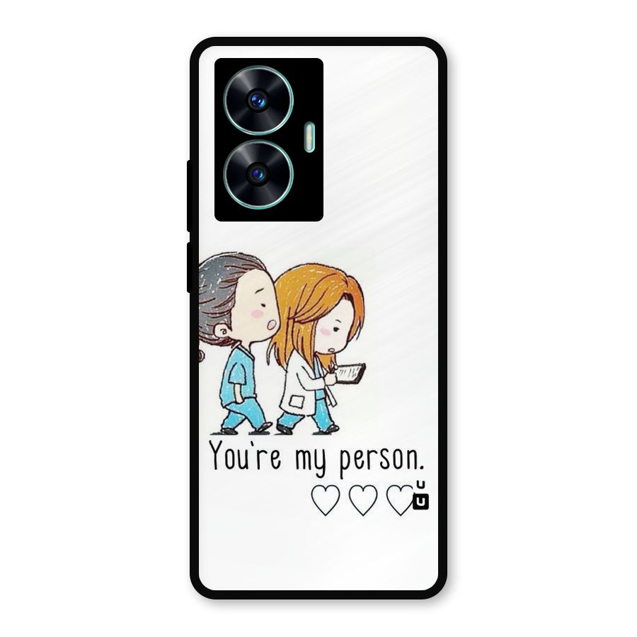 Two Friends In Coat Metal Back Case for Realme C55