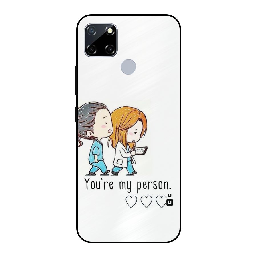 Two Friends In Coat Metal Back Case for Realme Narzo 30A
