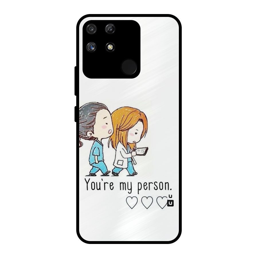 Two Friends In Coat Metal Back Case for Realme Narzo 50A