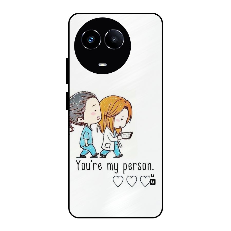 Two Friends In Coat Metal Back Case for Realme Narzo 60X