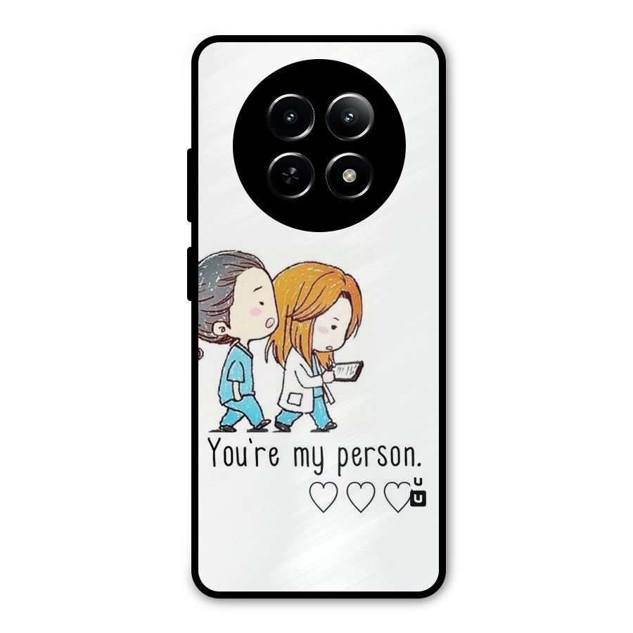 Two Friends In Coat Metal Back Case for Realme Narzo N65
