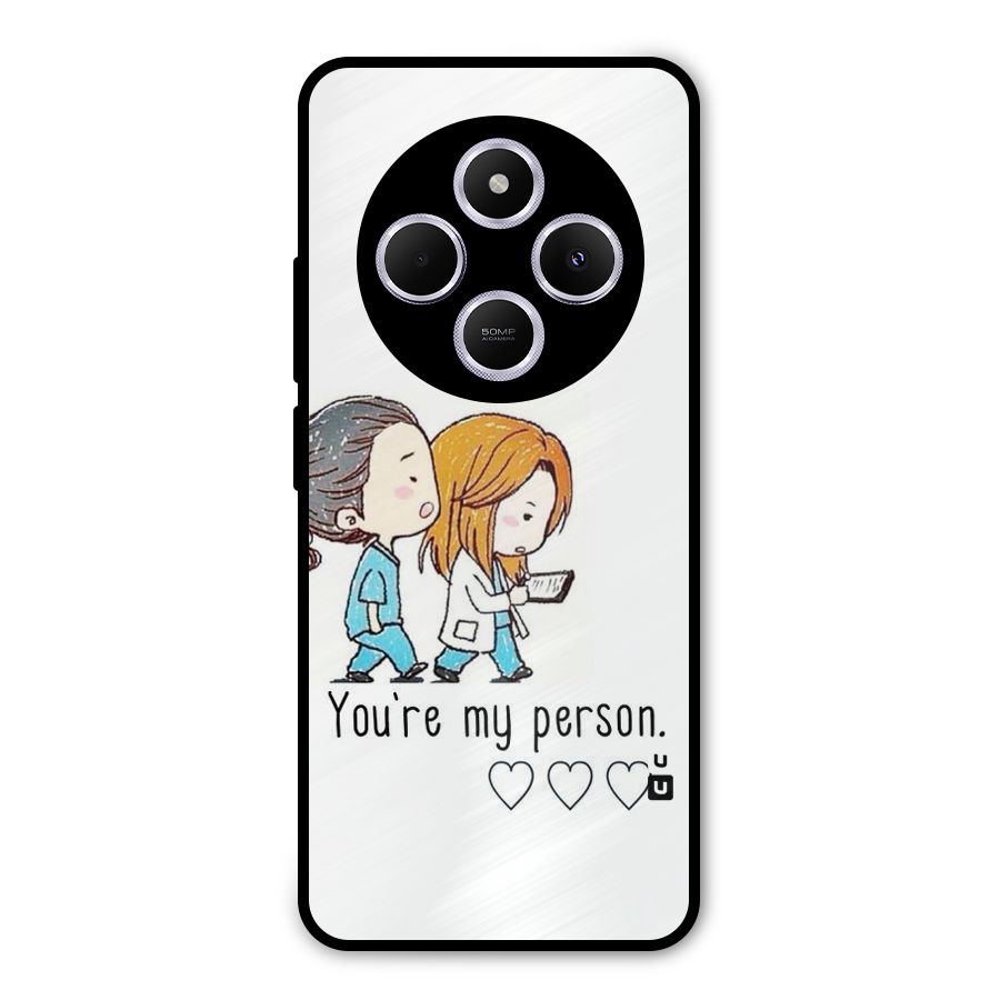 Two Friends In Coat Metal Back Case for Redmi 14C