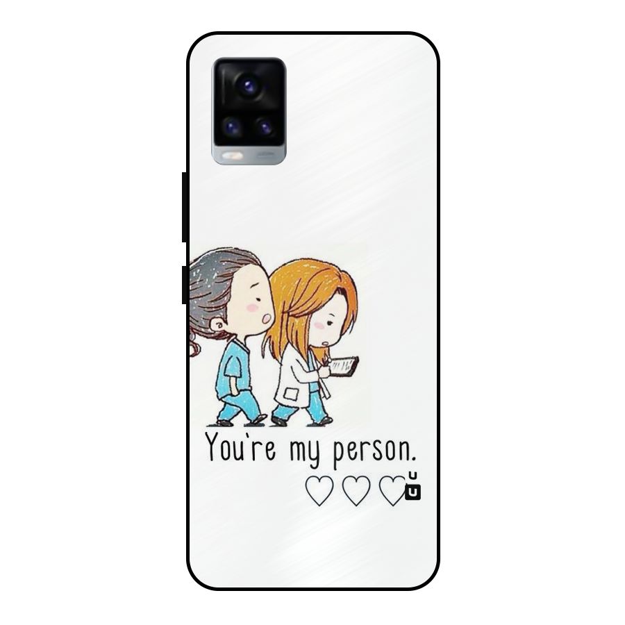 Two Friends In Coat Metal Back Case for Vivo V20 2021