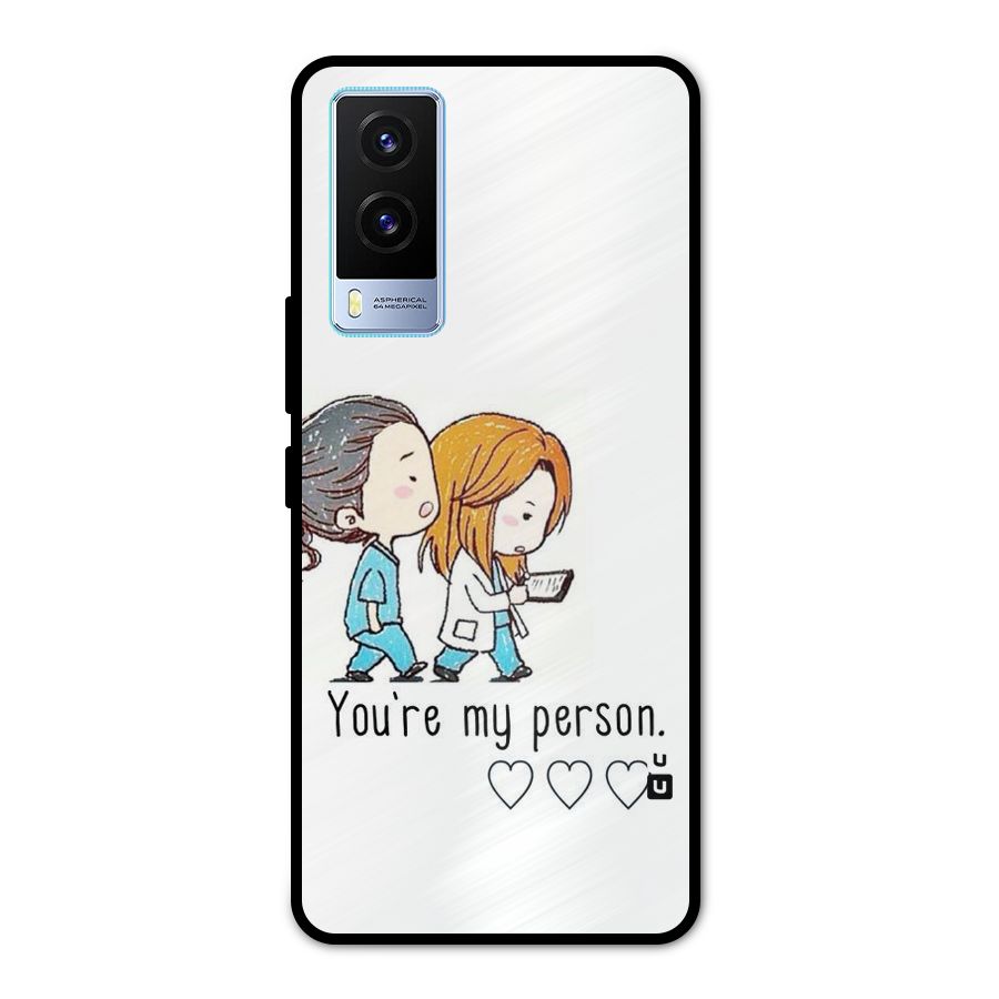 Two Friends In Coat Metal Back Case for Vivo V21e 5G