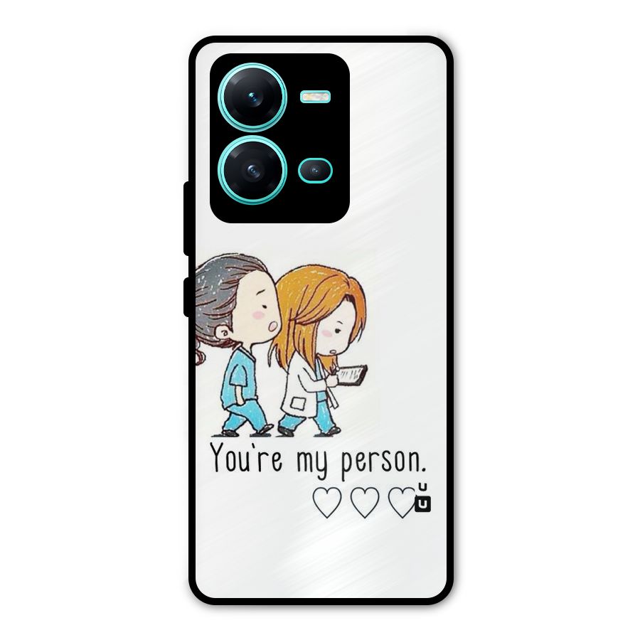 Two Friends In Coat Metal Back Case for Vivo V25