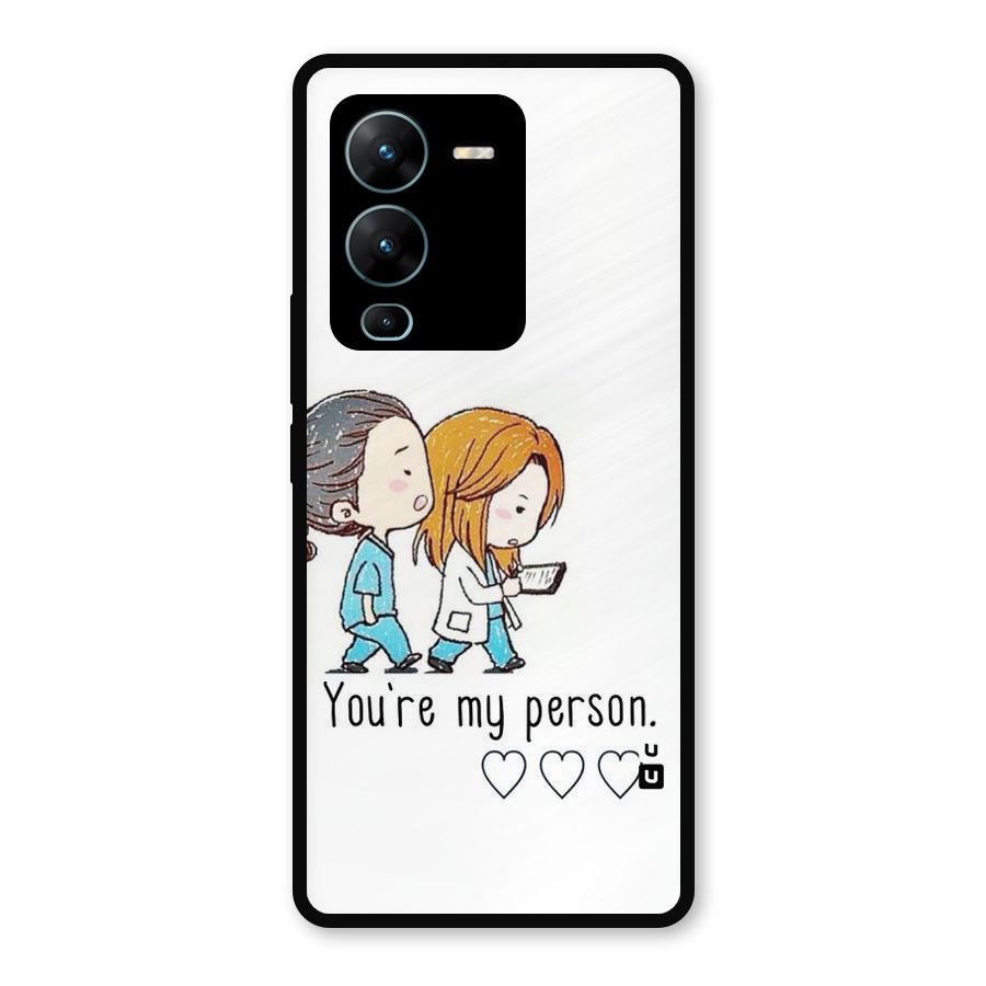 Two Friends In Coat Metal Back Case for Vivo V25 Pro