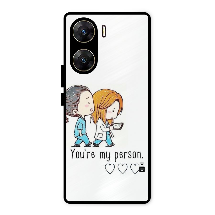 Two Friends In Coat Metal Back Case for Vivo V29e