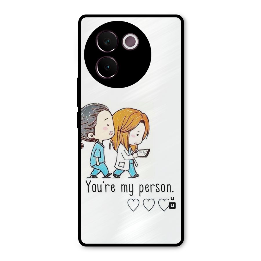 Two Friends In Coat Metal Back Case for Vivo V30e